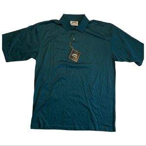 Slazenger Activewear SS Preppy Polo Cotton Golf Shirt Teal Green Sz L NWT